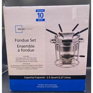 Mainstays 10 Piece Fondue Set New in Box